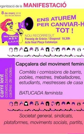 Vaga feminista pancarta