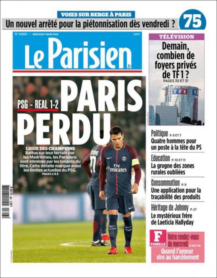 Le Parisien Portada 07 03 2018