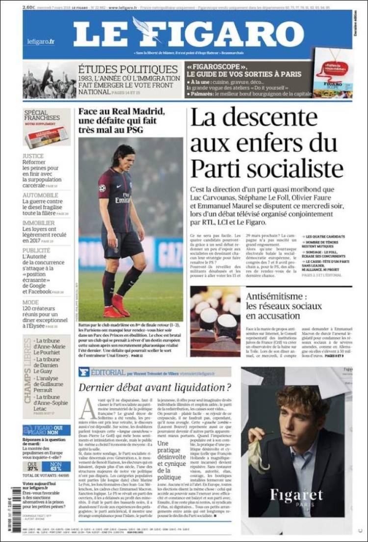 Le Figaro Portada 07 03 2018