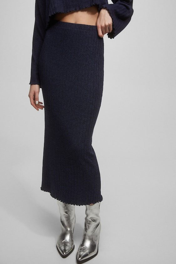 Faldilla|Falda midi canalé Faldilla|Falda midi canalé