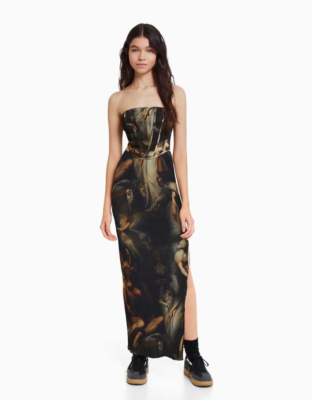 Vestido midi tul print Art Series Vestido midi tul print Art Series