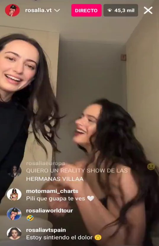 Rosalia y hermana Pilar Daikiry Instagram