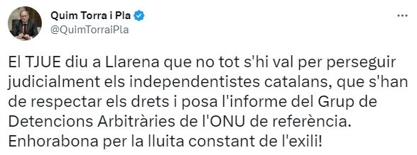 TUIT Quim Torra TUIT Quim Torra