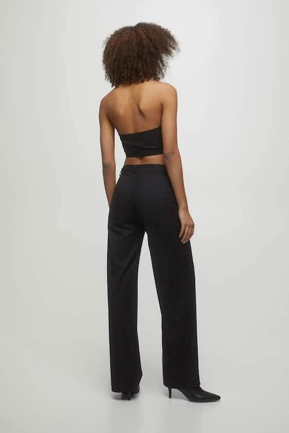 Pantalón de vestir con raya diplomática Pantalón de vestir con raya diplomática
