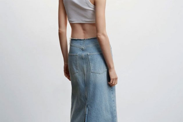 Falda larga denim Falda larga denim
