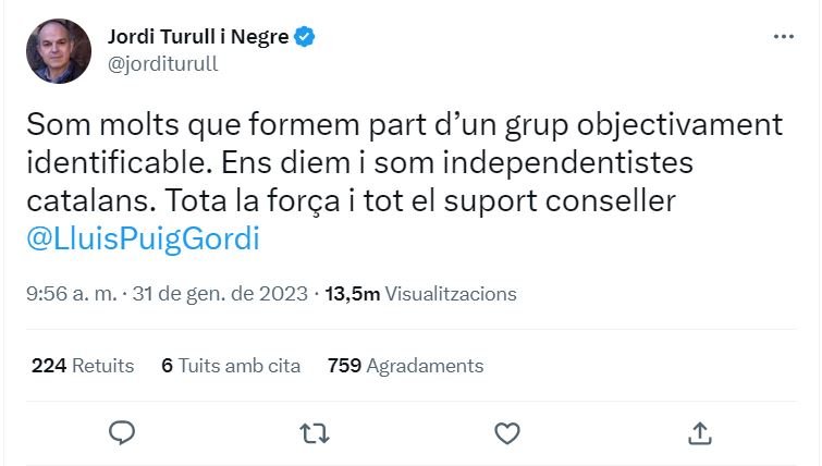 TUIT jordi turull 31 gener 2023