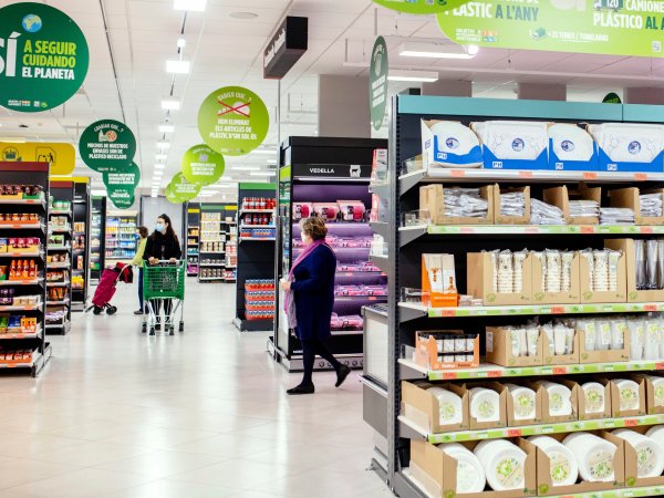 Interior d'un supermercat