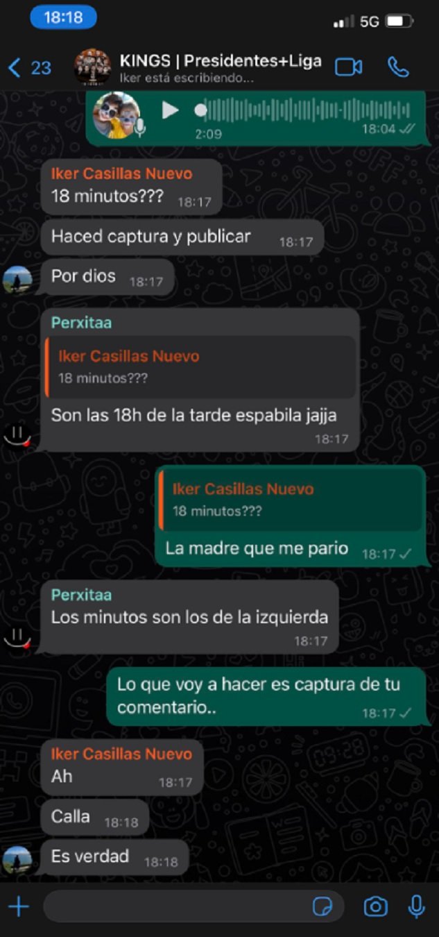 Captura whatsapp Gerard Piqué Captura whatsapp Gerard Piqué