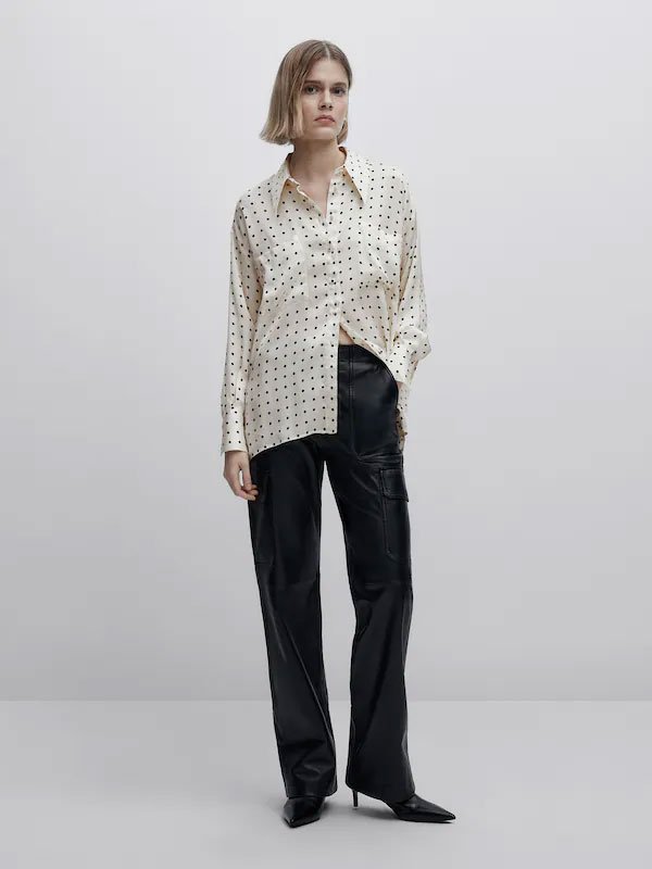Camisa amb estampat de pigues|llunes i bolsillo1 Camisa amb estampat de pigues|llunes i bolsillo1
