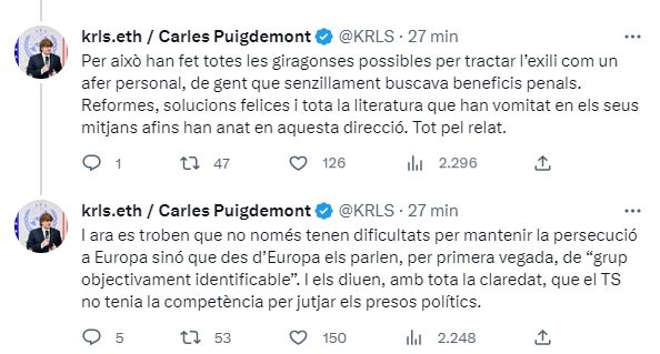 TUIT Puigdemont 3 TUIT Puigdemont 3