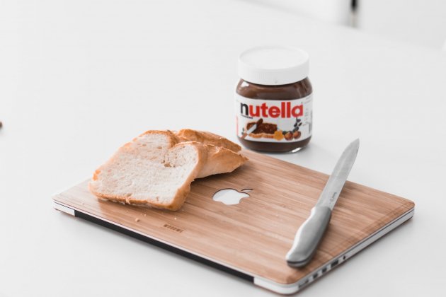 Nutella ordenador merienda