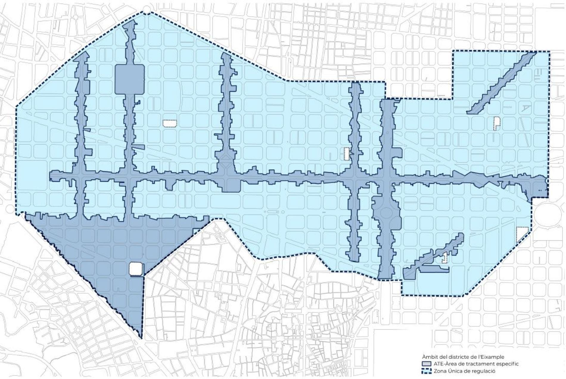 Planol pla usos Eixample / Ajuntament Barcelona