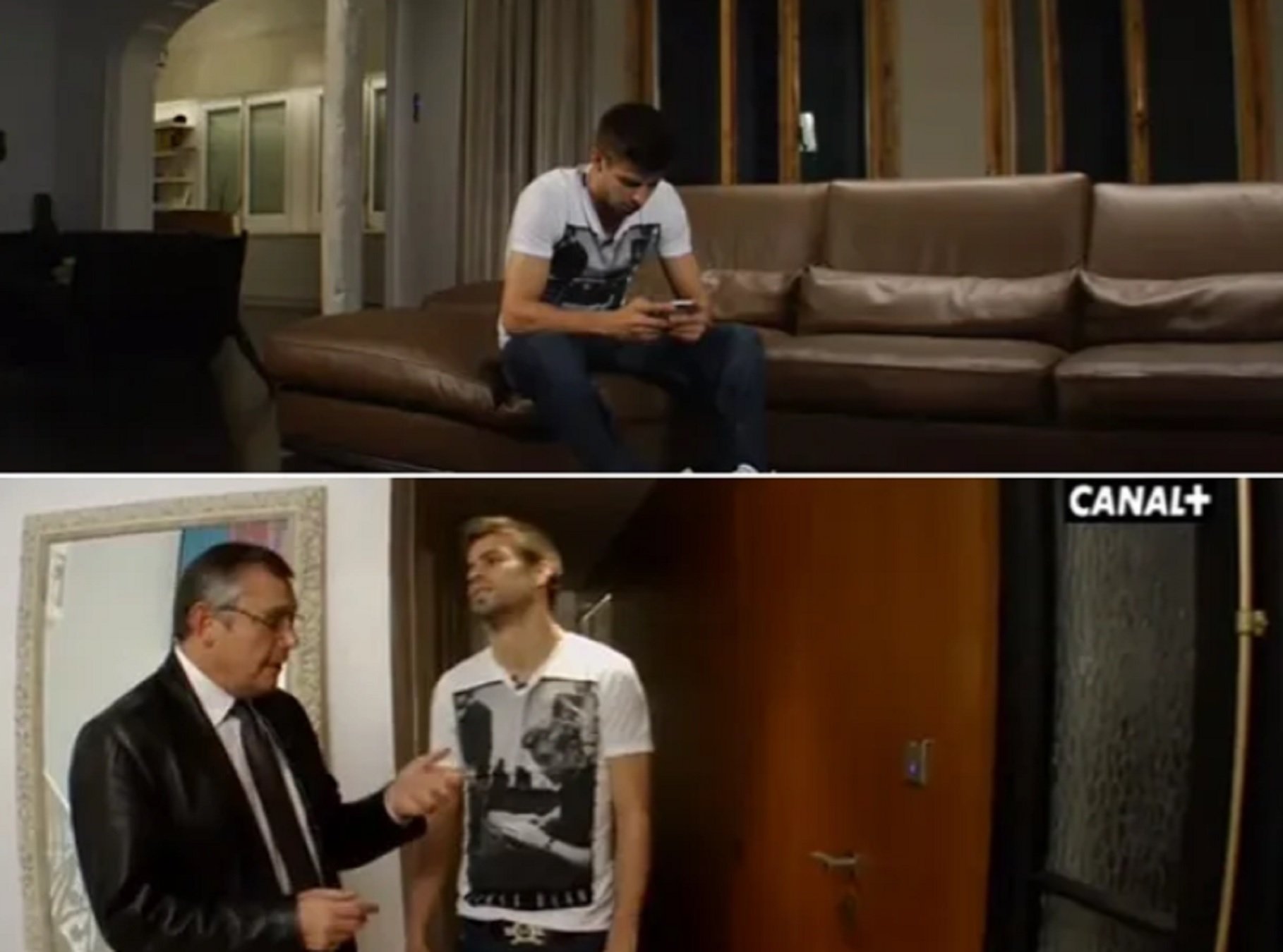Piqué a la seva casa Canal+ Piqué a la seva casa Canal+