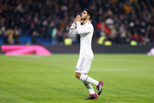 Marco Asensio durant una celebració amb el Reial Madrid en el Santiago Bernabéu / Foto: Europa Press