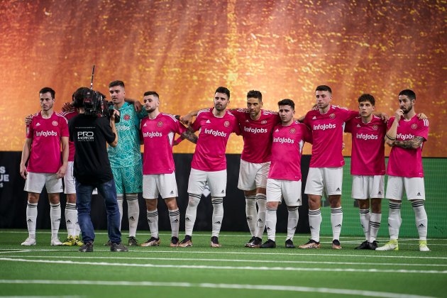 Porcinos FC durante una tanda de penaltis de la Kings League / Foto: Kings League