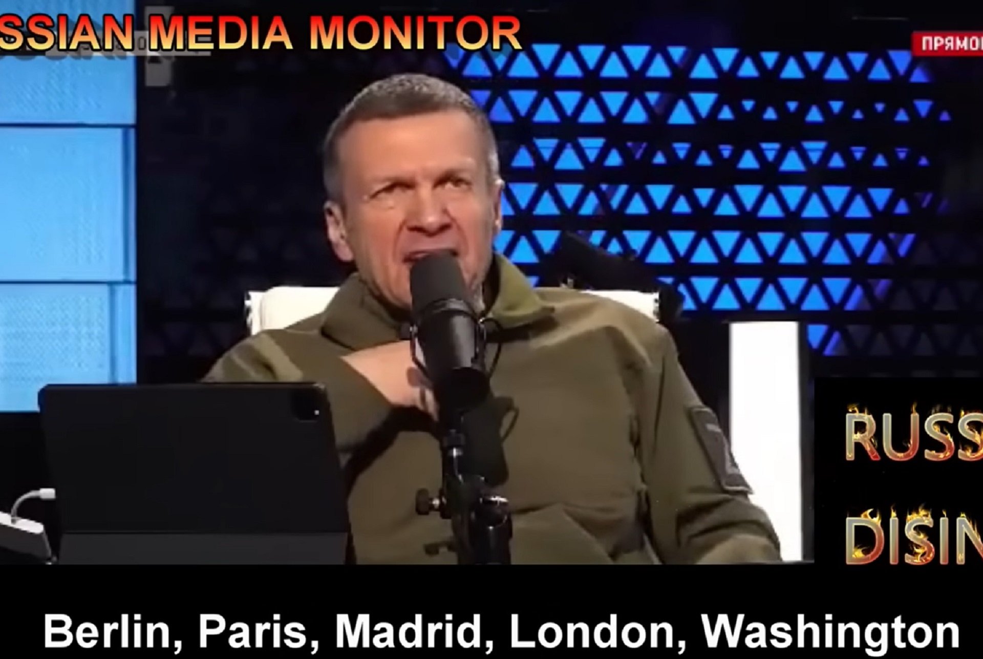 El presentador estrella de la TV rusa pide "quemar Madrid" y otras "capitales nazis"