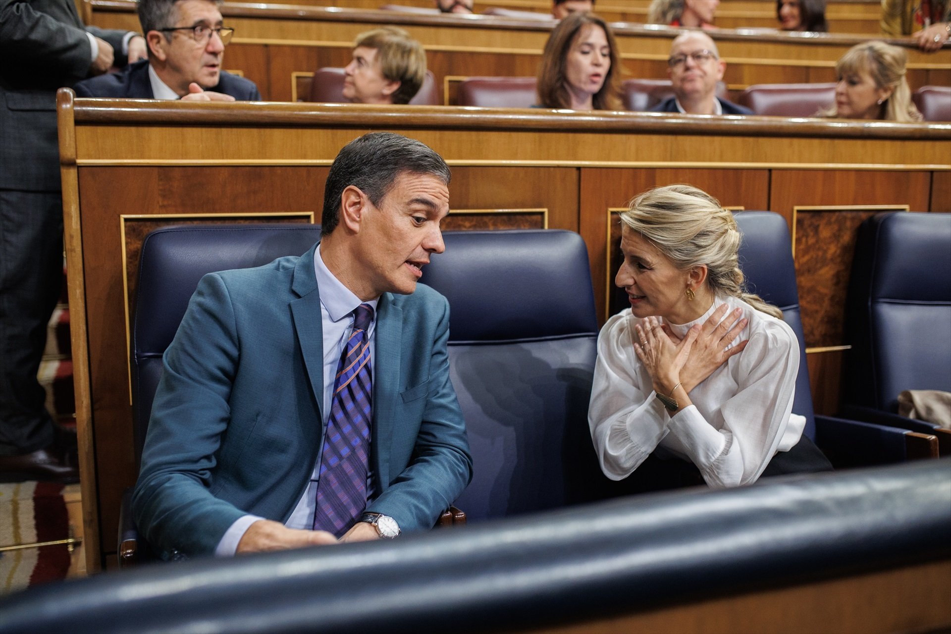 president govern espanyol pedro sanchez vicepresidenta segona ministra treball yolanda diaz congres diputats