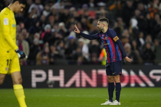 Jordi Alba celebración gol Barça Sevilla Bono / Foto: EFE