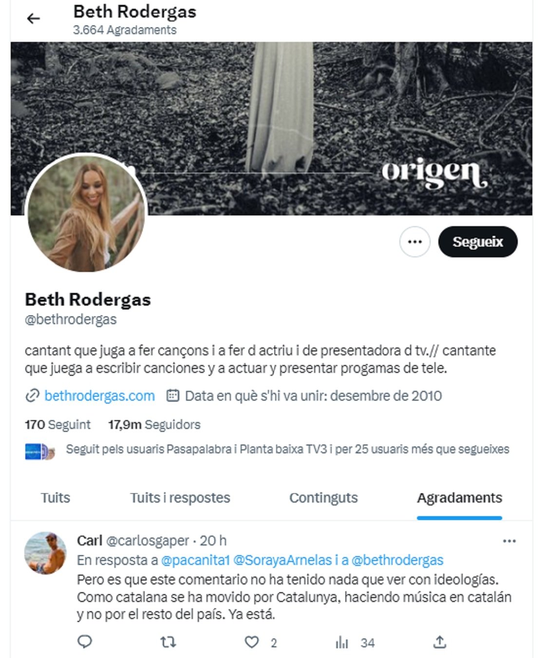 Beth Rodergas Twitter