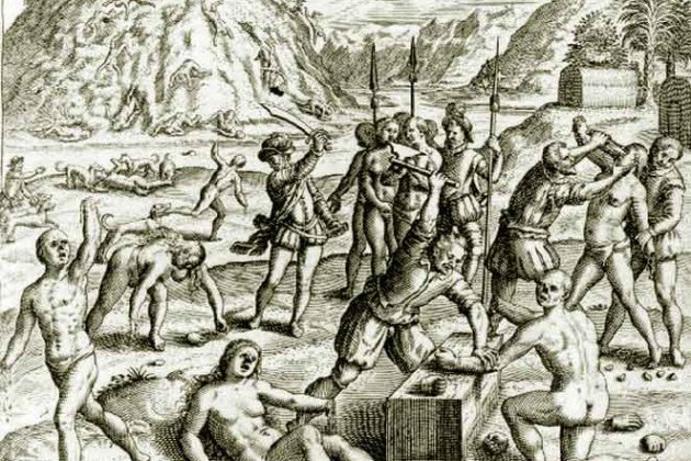 Brevísima relación de la destrucción de las Indias. Theodor de Bry, 1590.