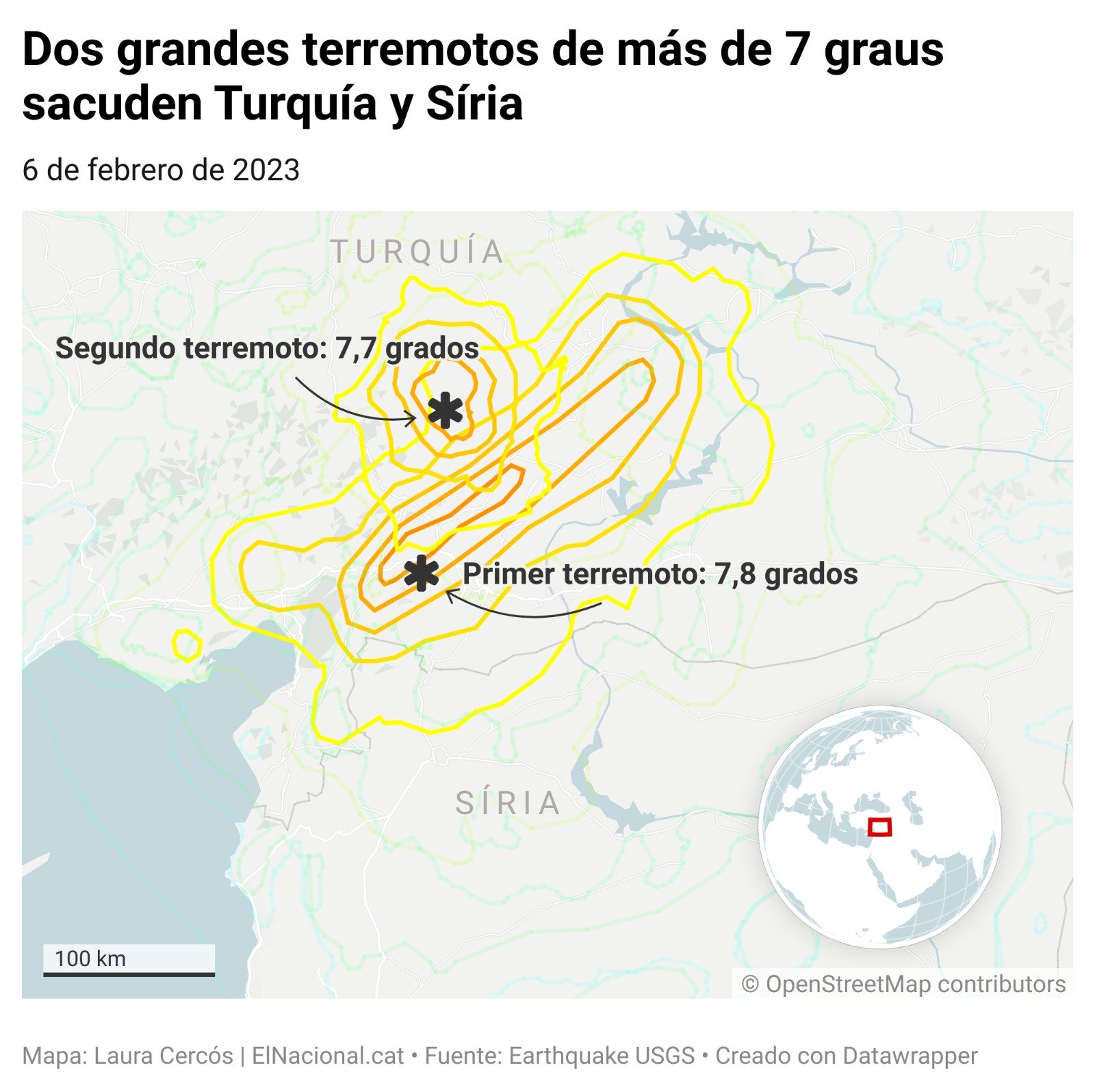 inforgrafia terremoto siria turquia castellano laura cercos
