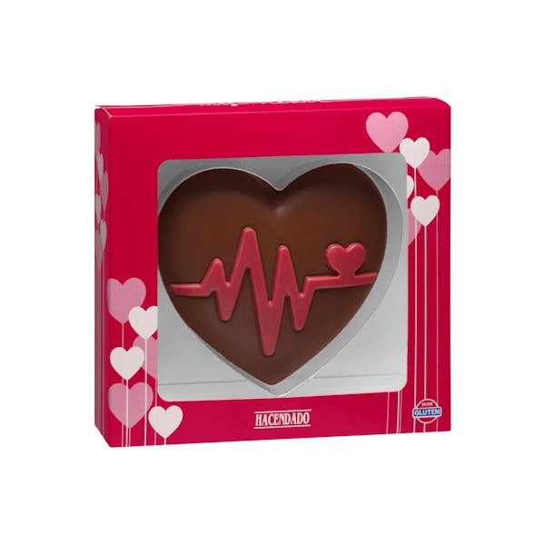Cor de xocolata amb llet de San Valentín de Hacendado1 Cor de xocolata amb llet de San Valentín de Hacendado1
