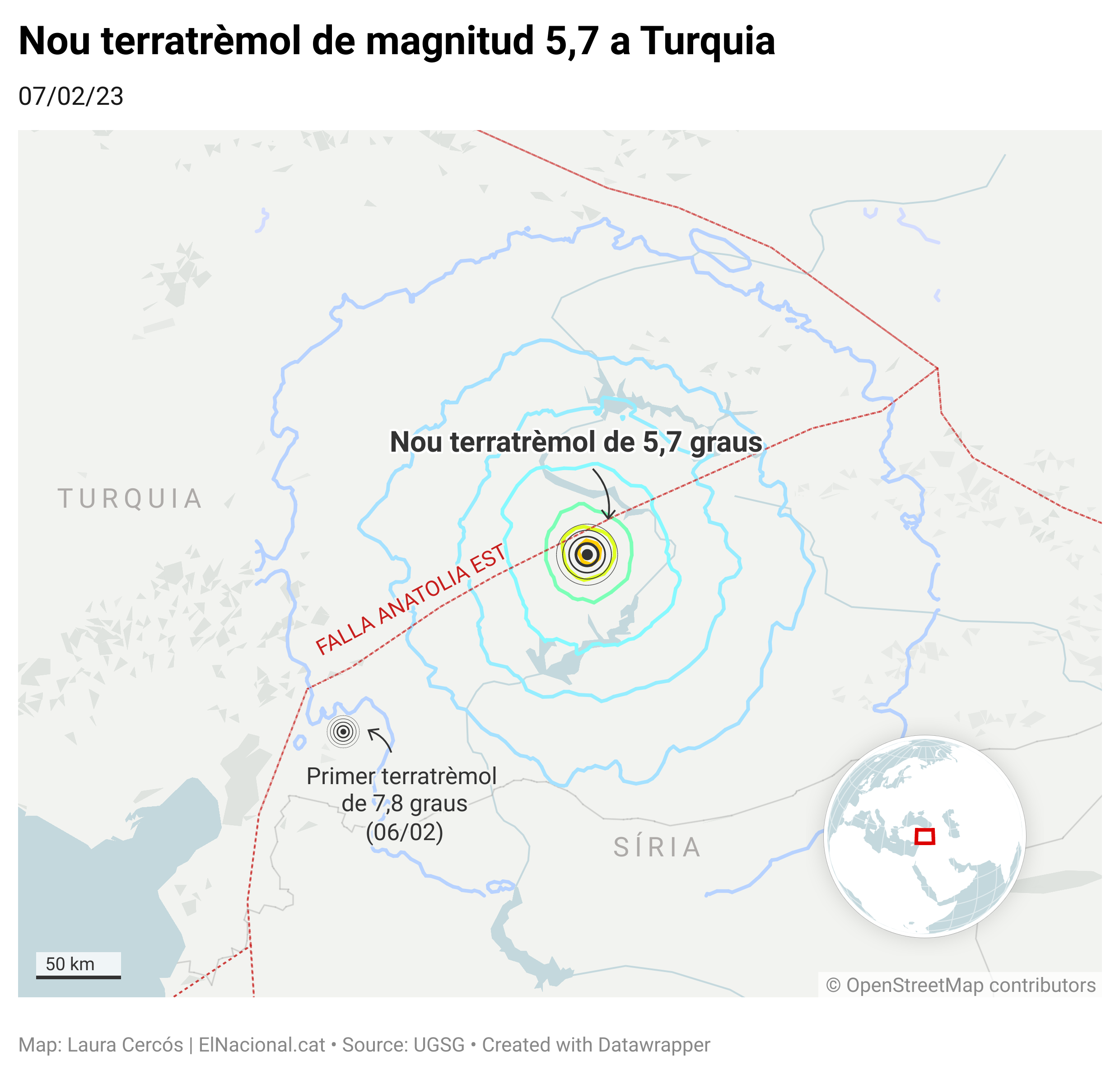 mapa terratrèmol Turquia 07/02/23 Laura Cercós mapa terratrèmol Turquia 07/02/23 Laura Cercós