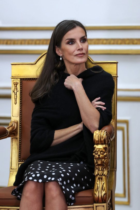 Letizia frío jersey Angola EFE Letizia frío jersey Angola EFE