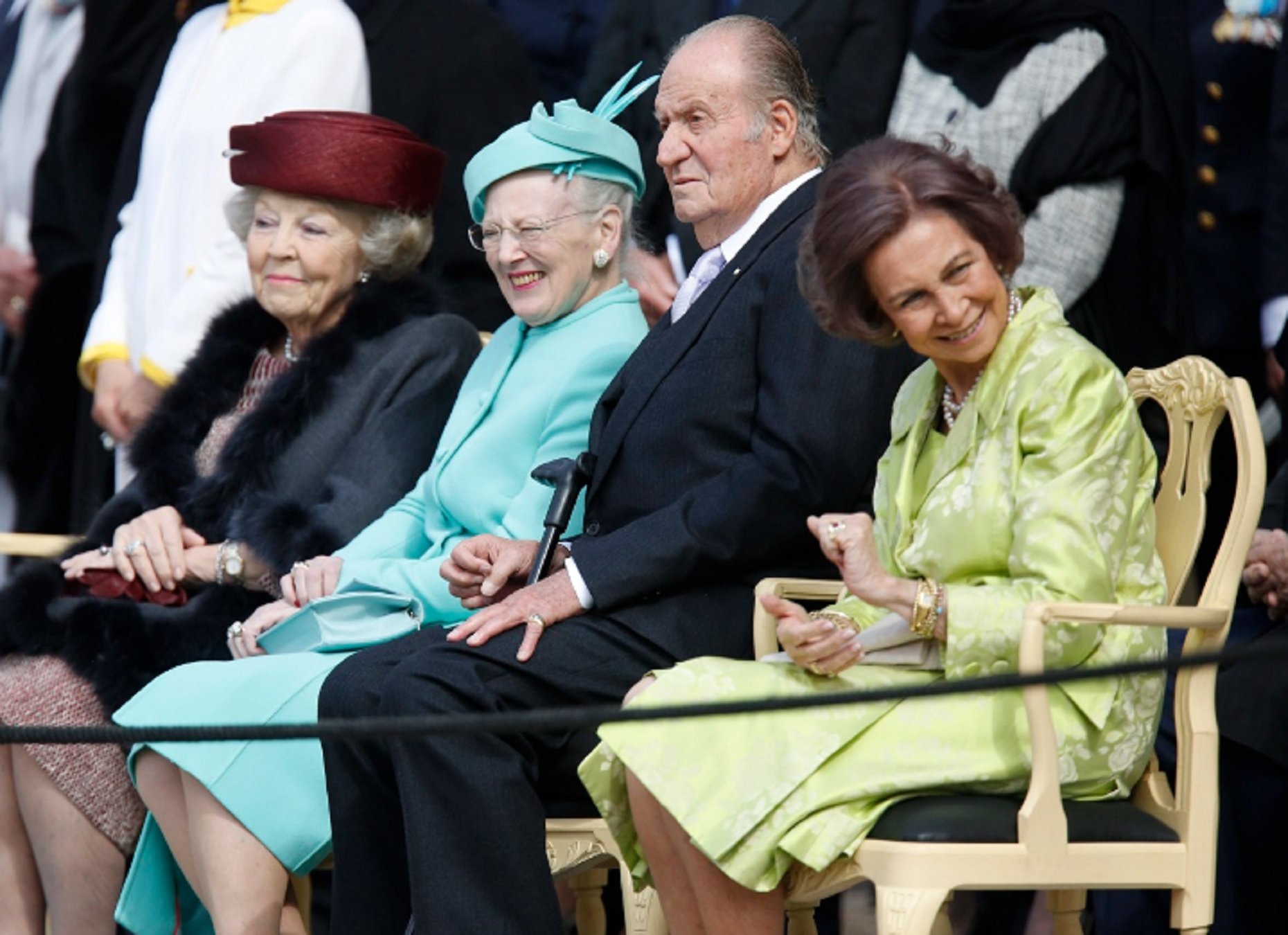 Juan Carlos, Sofía y Margarita de Dinamarca   Casa Real