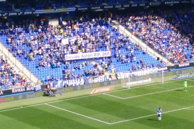 Espanyol Reial Societat Pancarta Astori RCDE Stadium Jordi Carné