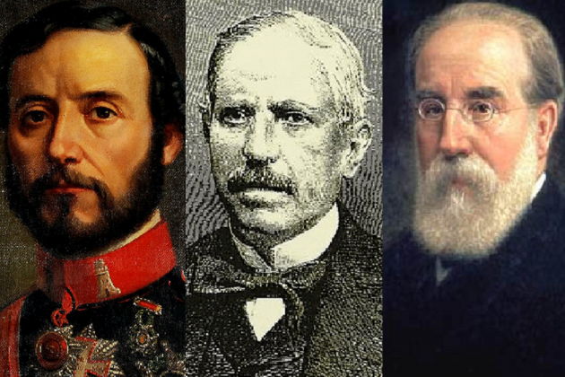 Prim, Figueras, primer presidente de la República y Pi i Margall, segundo presidente de la República. Fuente Museo Balaguer, Enciclopèdia y Ateneo Madrid Prim, Figueras, primer presidente de la República y Pi i Margall, segundo presidente de la República. Fuente Museo Balaguer, Enciclopèdia y Ateneo Madrid