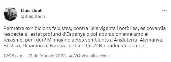 Tuit Lluis Llach division azul