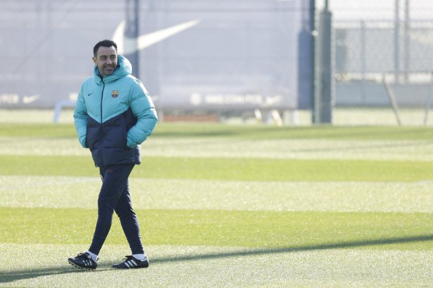Xavi Hernández entrenamiento / Foto: EFE Xavi Hernández entrenamiento / Foto: EFE