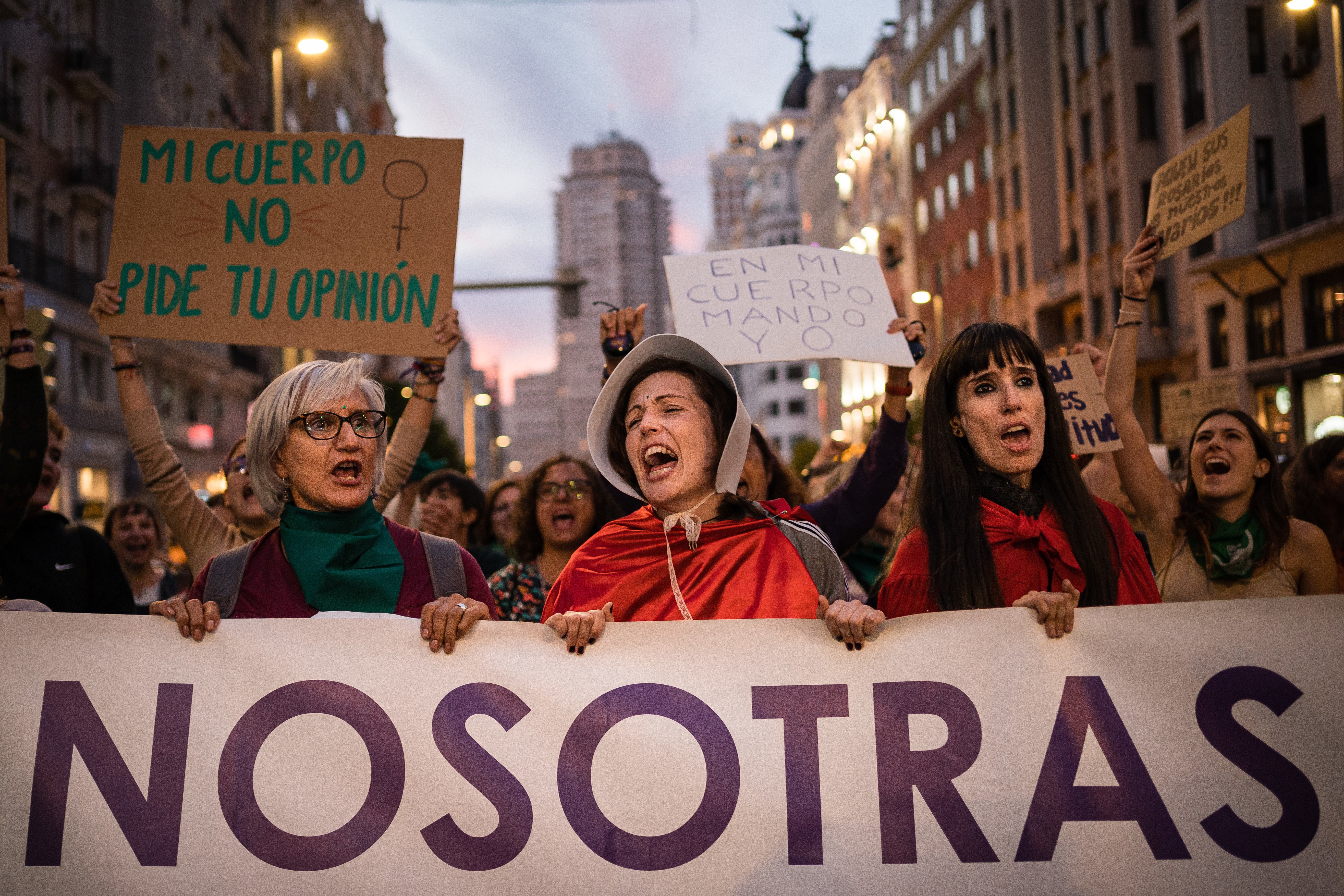 Manifestació madrid lemas a favor del dret a l'avorament