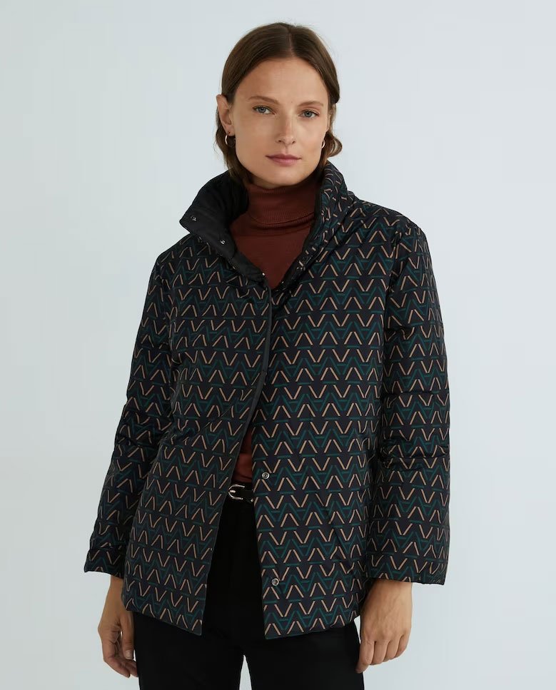 Plumífer evasé reversible de mujer1 Plumífer evasé reversible de mujer1
