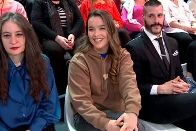 Paula Quílez entre el público de Antena 3 Paula Quílez entre el público de Antena 3
