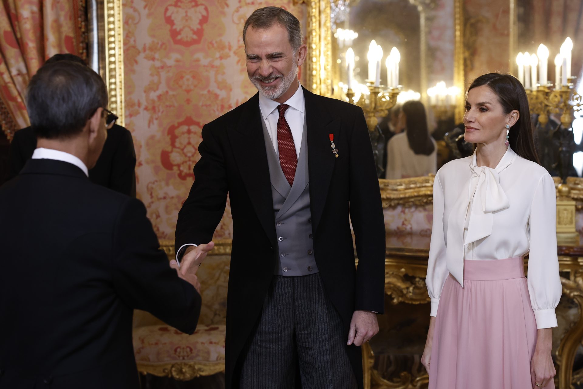 Letizia con el embajador de Irán 