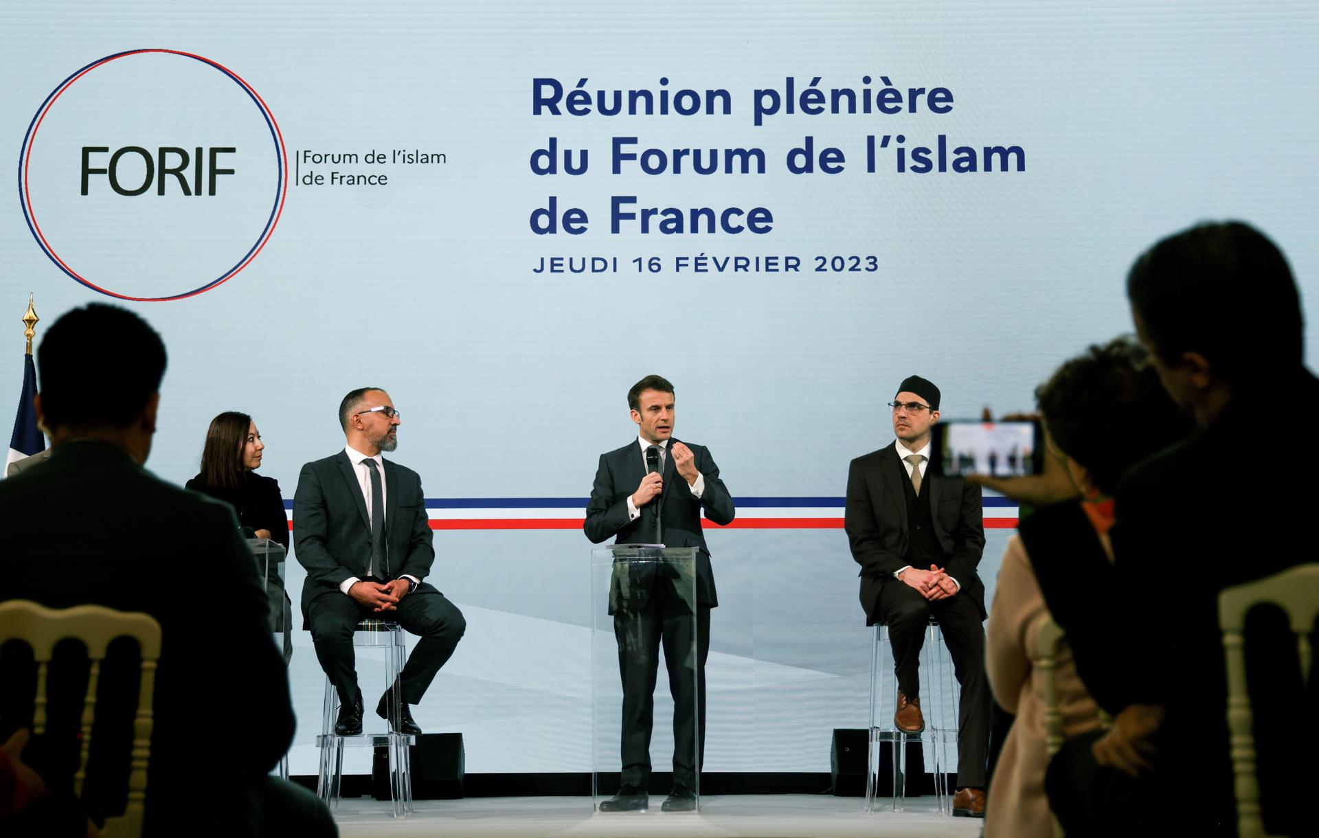 Macron Forum de l'Islam de Francia Macron Forum de l'Islam de Francia