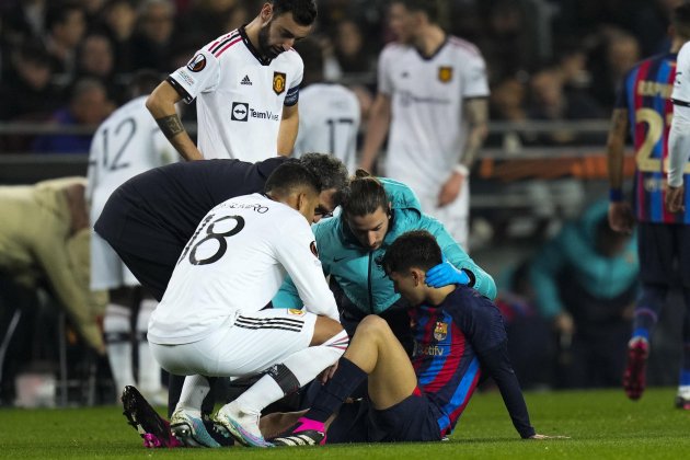 Pedri González lesió Barça Manchester United / Foto: EFE