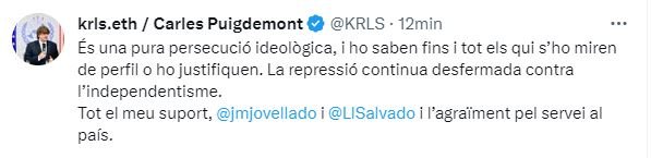 Tuit Puigdemont Jové Salvadó Tuit Puigdemont Jové Salvadó