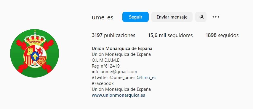 Unidad Monárquica Instagram