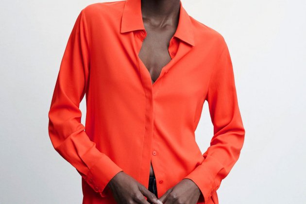 Camisa fluida mango cheap