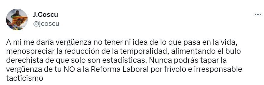 Tuit Coscubiela contra Rufián