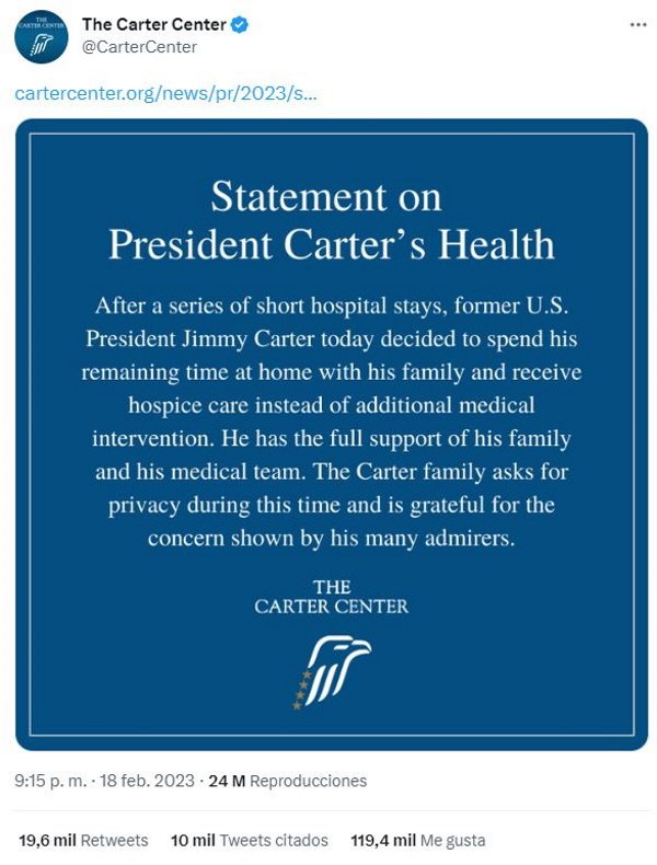 Jimmy Carter Tweet