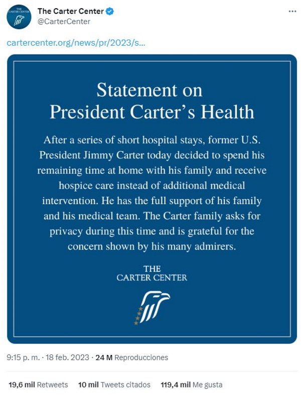 Jimmy Carter Tweet Jimmy Carter Tweet