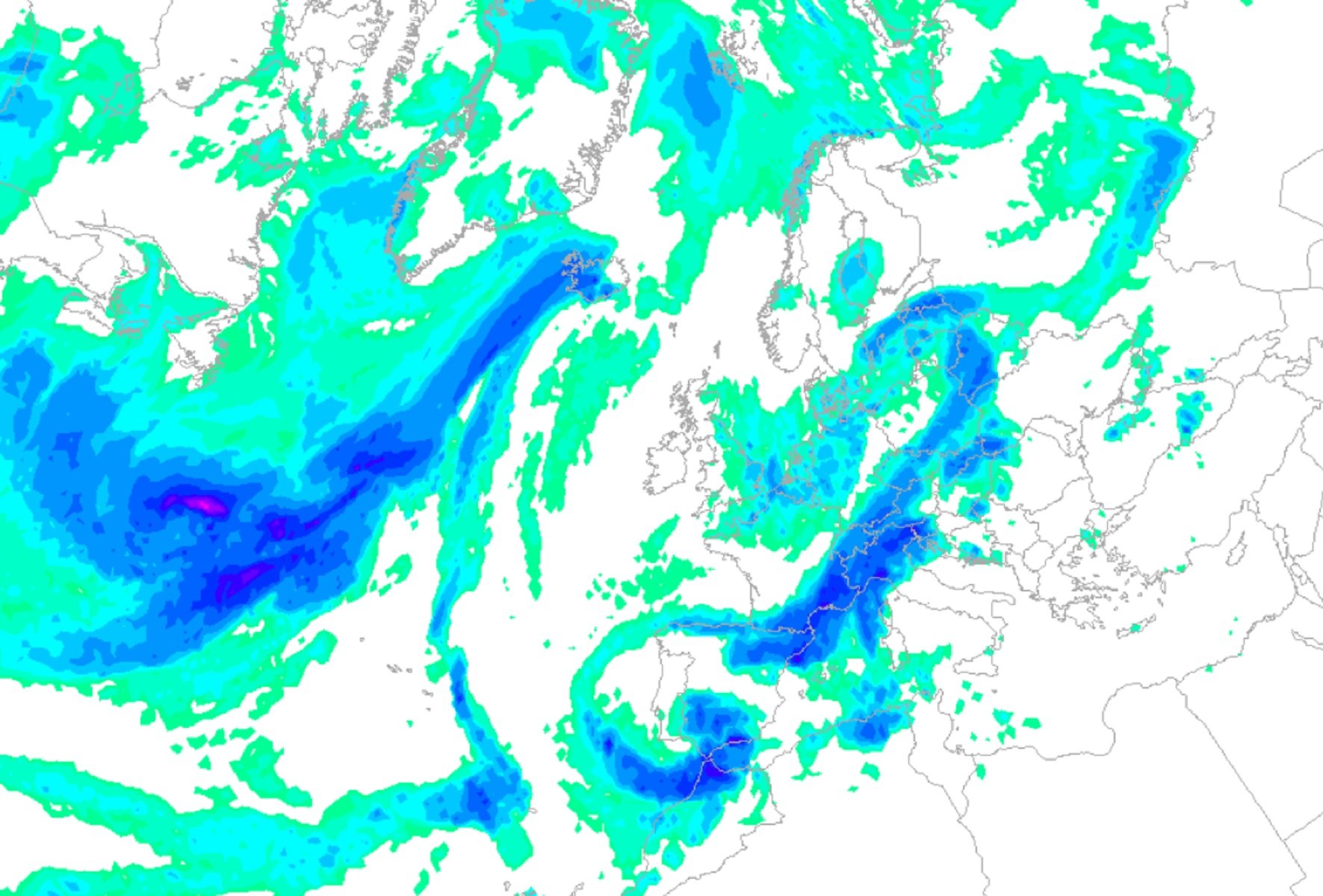 Lluvia viernes y sábado, 24 y 25 de febrero