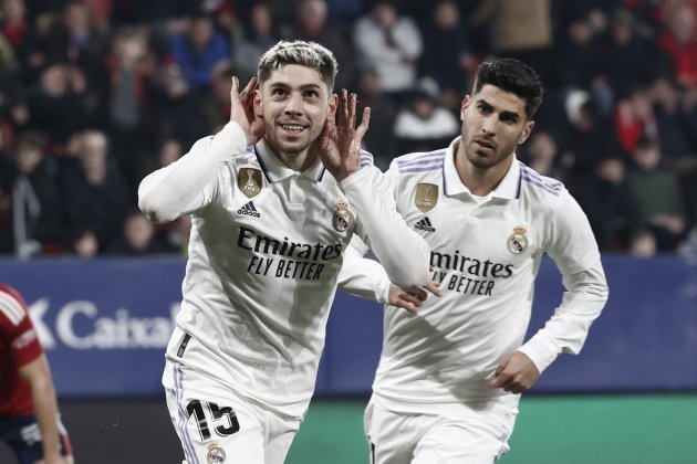 Valverde y Asensio celebran gol Madrid Osasuna / Foto: EFE - Jesús Diges