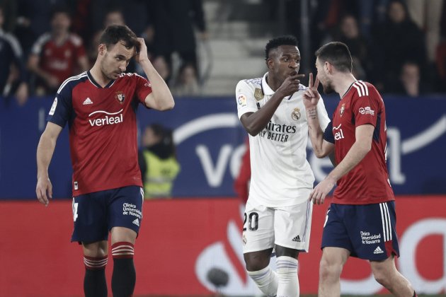 Vinícius protestando Real Madrid / Foto: EFE - Jesús Diges