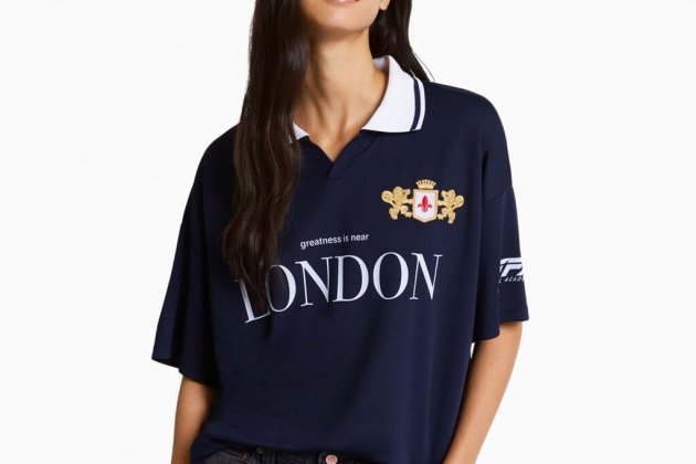 Camiseta manga corta con cuello polo de fútbol