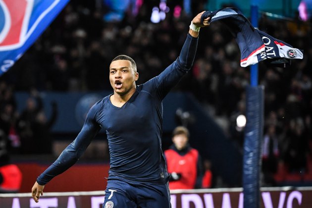 Kylian Mbappé celebrando un gol suyo cono el PSG / Foto: Europa Press